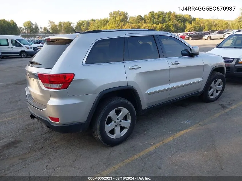 2011 Jeep Grand Cherokee Laredo VIN: 1J4RR4GG5BC670937 Lot: 40352923