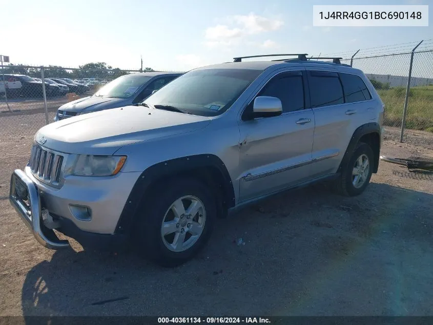 2011 Jeep Grand Cherokee Laredo VIN: 1J4RR4GG1BC690148 Lot: 40361134