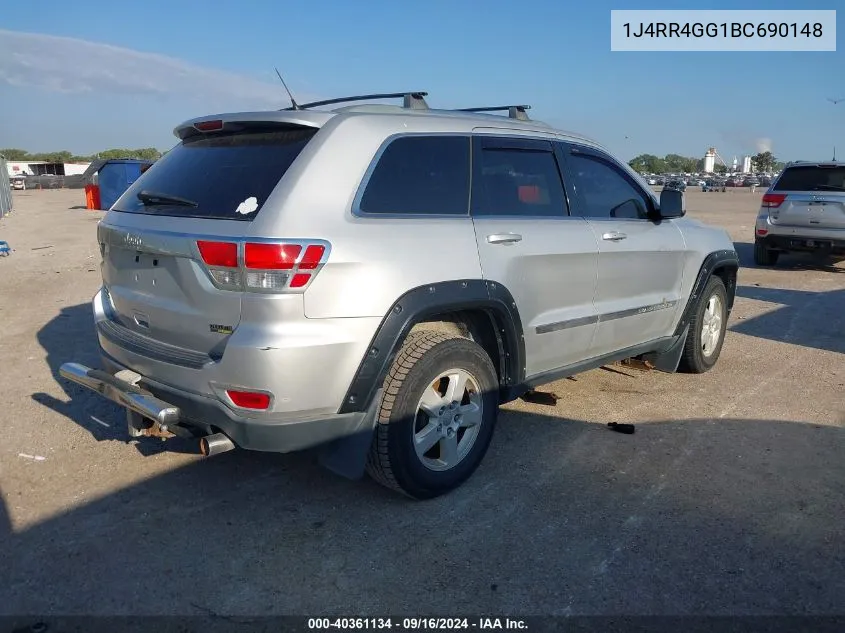 2011 Jeep Grand Cherokee Laredo VIN: 1J4RR4GG1BC690148 Lot: 40361134