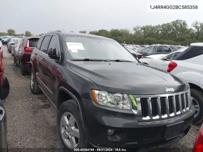 2011 Jeep Grand Cherokee Laredo VIN: 1J4RR4GG2BC585358 Lot: 40364194