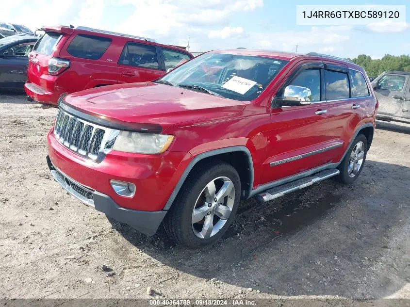 2011 Jeep Grand Cherokee Overland VIN: 1J4RR6GTXBC589120 Lot: 40364789