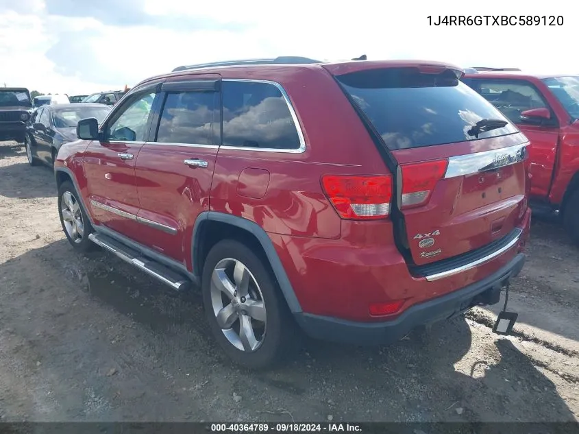 1J4RR6GTXBC589120 2011 Jeep Grand Cherokee Overland