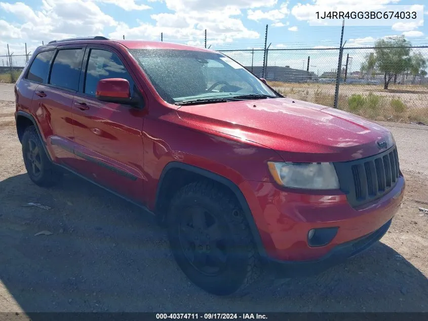 1J4RR4GG3BC674033 2011 Jeep Grand Cherokee Laredo