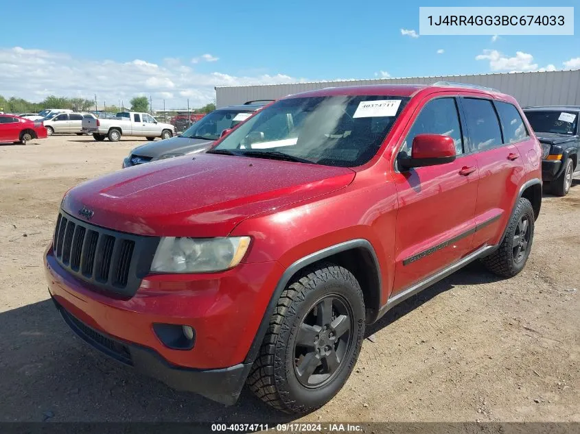 1J4RR4GG3BC674033 2011 Jeep Grand Cherokee Laredo