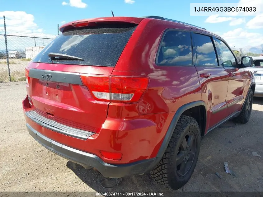 2011 Jeep Grand Cherokee Laredo VIN: 1J4RR4GG3BC674033 Lot: 40374711