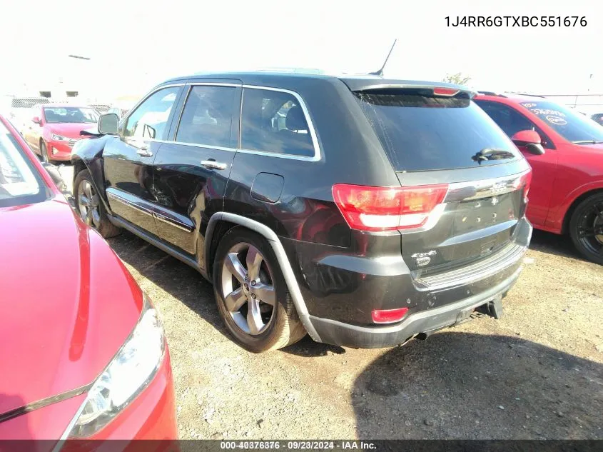 2011 Jeep Grand Cherokee Overland VIN: 1J4RR6GTXBC551676 Lot: 40376376