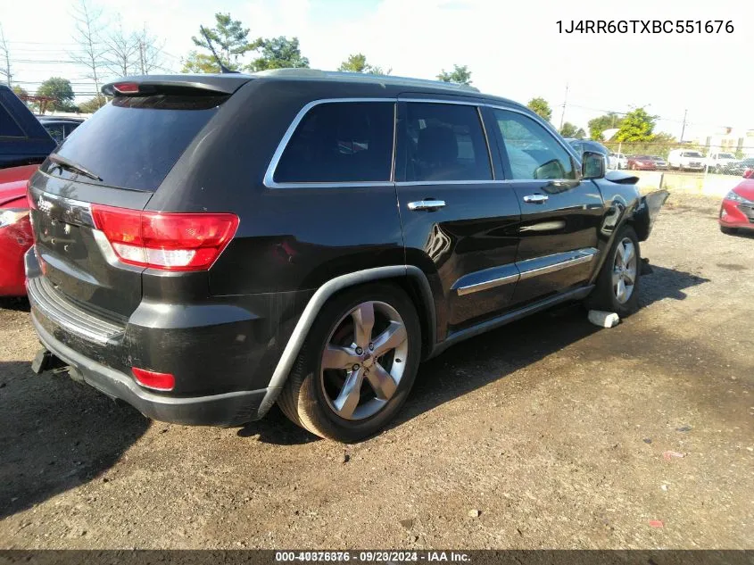 2011 Jeep Grand Cherokee Overland VIN: 1J4RR6GTXBC551676 Lot: 40376376