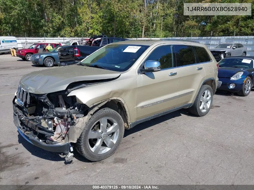 2011 Jeep Grand Cherokee Overland VIN: 1J4RR6GGXBC628940 Lot: 40379125