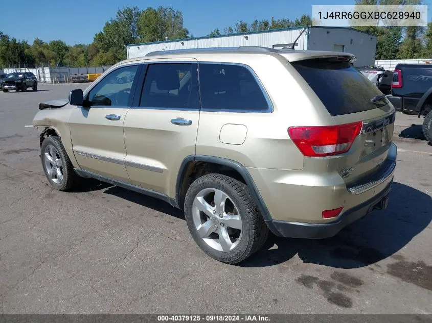 2011 Jeep Grand Cherokee Overland VIN: 1J4RR6GGXBC628940 Lot: 40379125