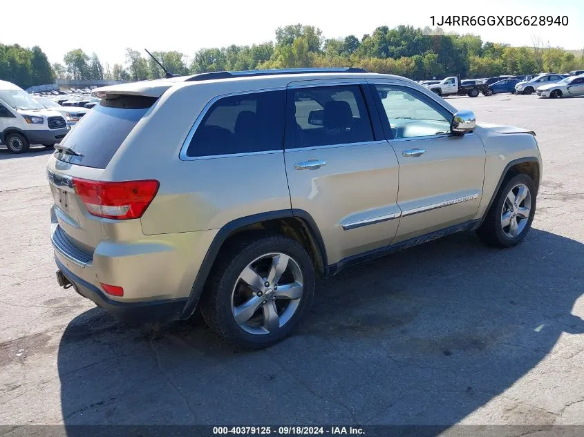 2011 Jeep Grand Cherokee Overland VIN: 1J4RR6GGXBC628940 Lot: 40379125