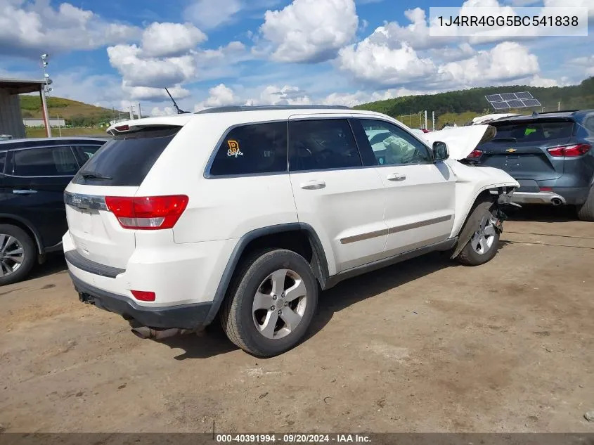 1J4RR4GG5BC541838 2011 Jeep Grand Cherokee Laredo