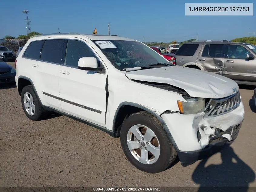 2011 Jeep Grand Cherokee Laredo VIN: 1J4RR4GG2BC597753 Lot: 40394952