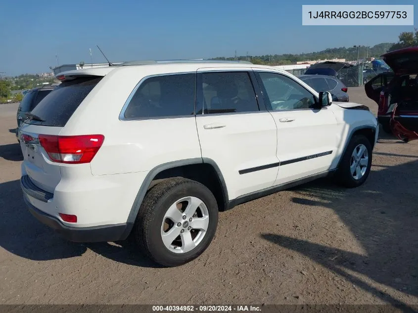 2011 Jeep Grand Cherokee Laredo VIN: 1J4RR4GG2BC597753 Lot: 40394952