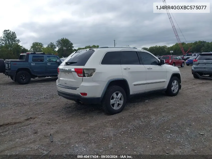 1J4RR4GGXBC575077 2011 Jeep Grand Cherokee Laredo