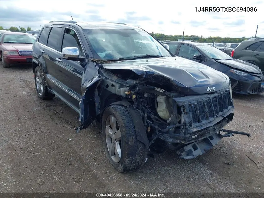 2011 Jeep Grand Cherokee Limited VIN: 1J4RR5GTXBC694086 Lot: 40426858