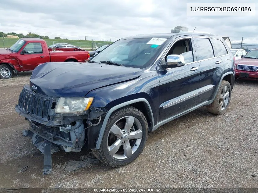 2011 Jeep Grand Cherokee Limited VIN: 1J4RR5GTXBC694086 Lot: 40426858