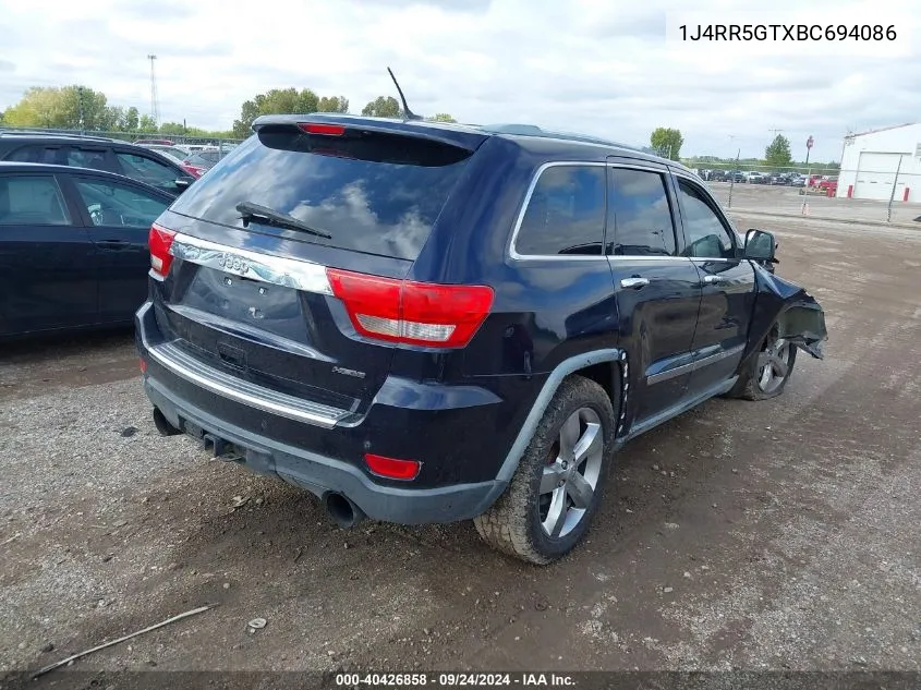 1J4RR5GTXBC694086 2011 Jeep Grand Cherokee Limited