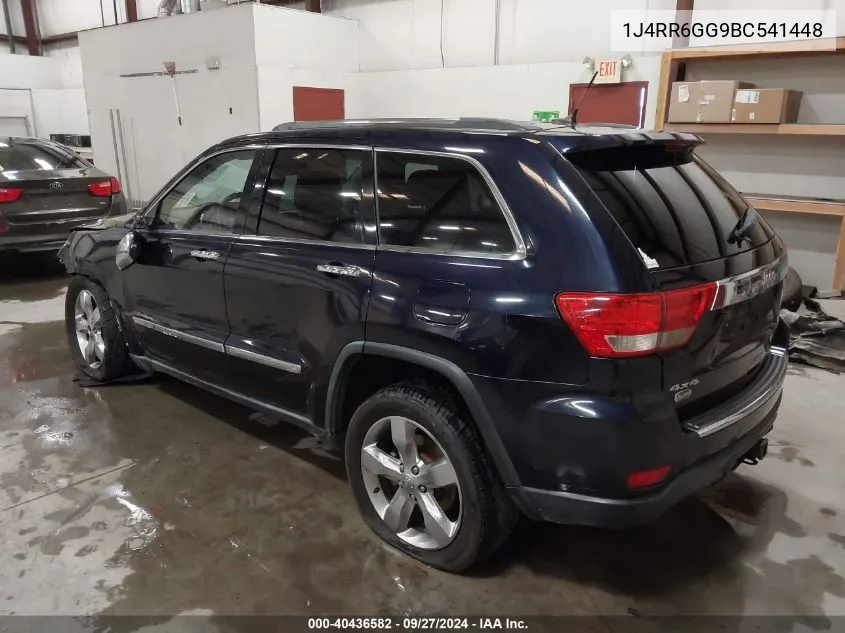 2011 Jeep Grand Cherokee Overland VIN: 1J4RR6GG9BC541448 Lot: 40436582