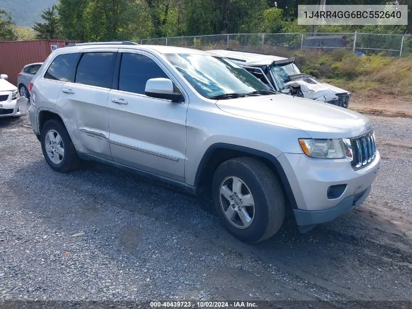 2011 Jeep Grand Cherokee Laredo VIN: 1J4RR4GG6BC552640 Lot: 40439723