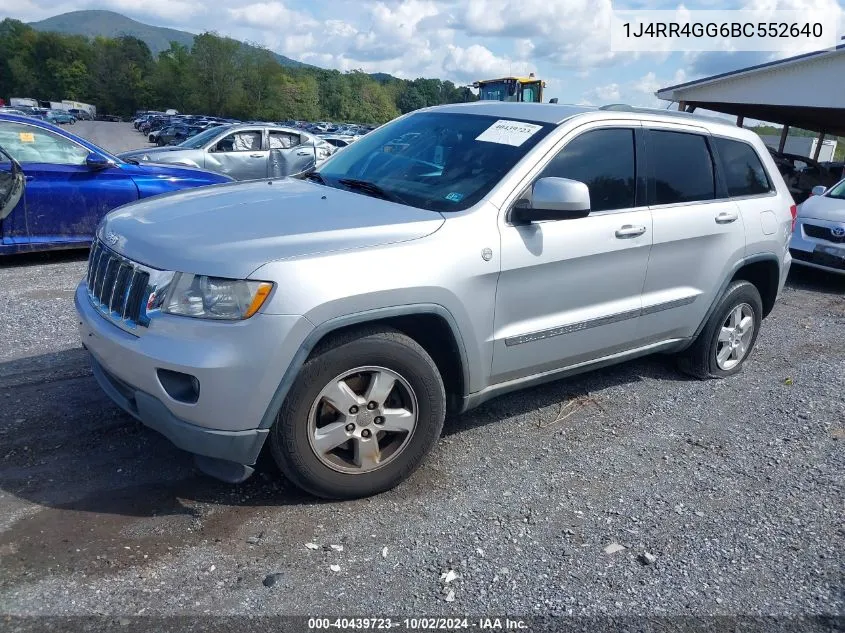 1J4RR4GG6BC552640 2011 Jeep Grand Cherokee Laredo