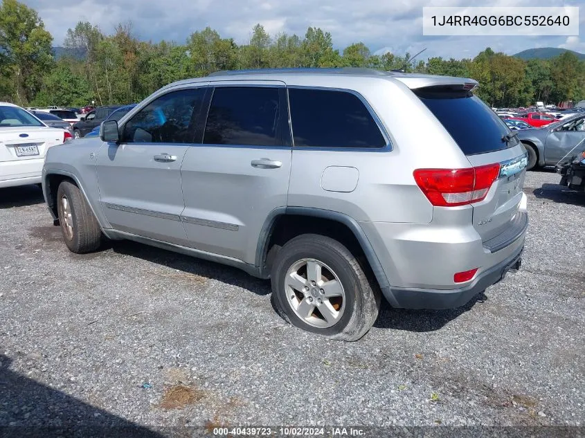 2011 Jeep Grand Cherokee Laredo VIN: 1J4RR4GG6BC552640 Lot: 40439723