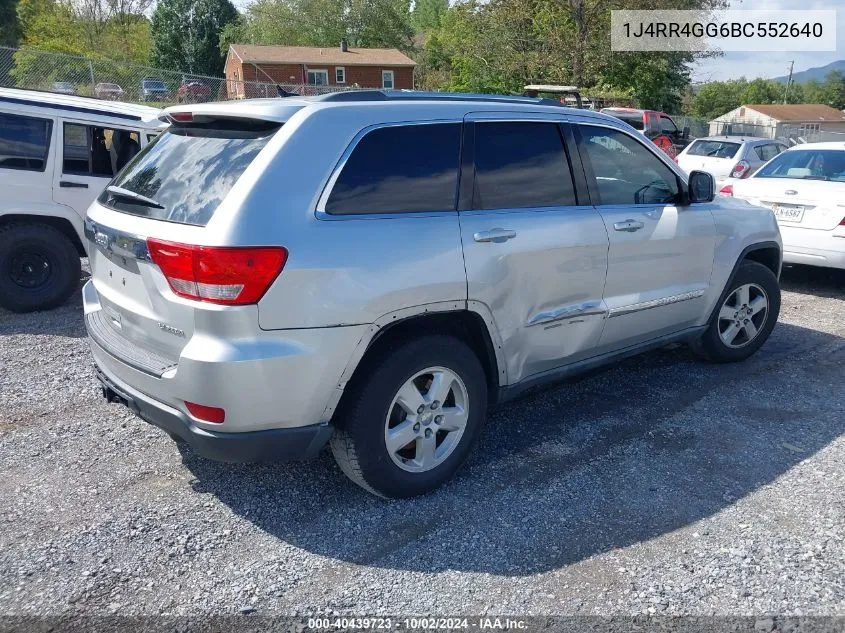 2011 Jeep Grand Cherokee Laredo VIN: 1J4RR4GG6BC552640 Lot: 40439723