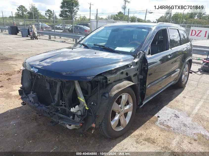 1J4RR6GTXBC701849 2011 Jeep Grand Cherokee Overland