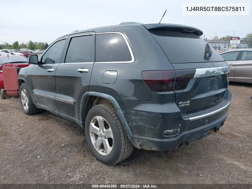 2011 Jeep Grand Cherokee Limited VIN: 1J4RR5GT8BC575811 Lot: 40458380