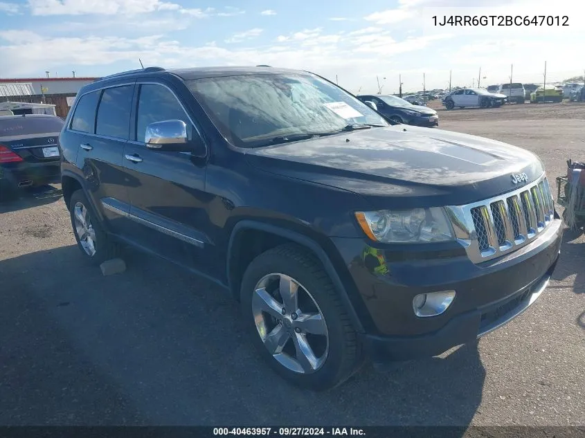 2011 Jeep Grand Cherokee Overland VIN: 1J4RR6GT2BC647012 Lot: 40463957