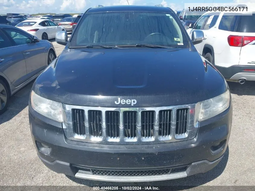 2011 Jeep Grand Cherokee Limited VIN: 1J4RR5GG4BC566171 Lot: 40466205