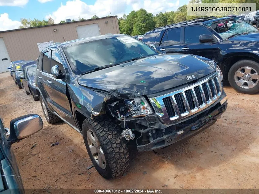 2011 Jeep Grand Cherokee Limited VIN: 1J4RS5GG3BC716081 Lot: 40467012