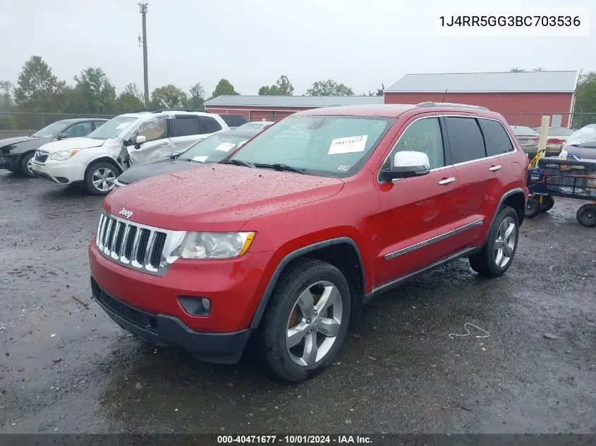 1J4RR5GG3BC703536 2011 Jeep Grand Cherokee Limited