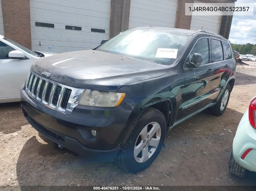 2011 Jeep Grand Cherokee Laredo VIN: 1J4RR4GG4BC522357 Lot: 40476251