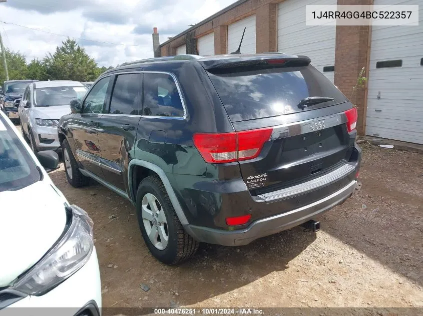 2011 Jeep Grand Cherokee Laredo VIN: 1J4RR4GG4BC522357 Lot: 40476251