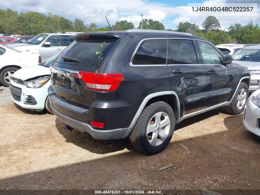 2011 Jeep Grand Cherokee Laredo VIN: 1J4RR4GG4BC522357 Lot: 40476251