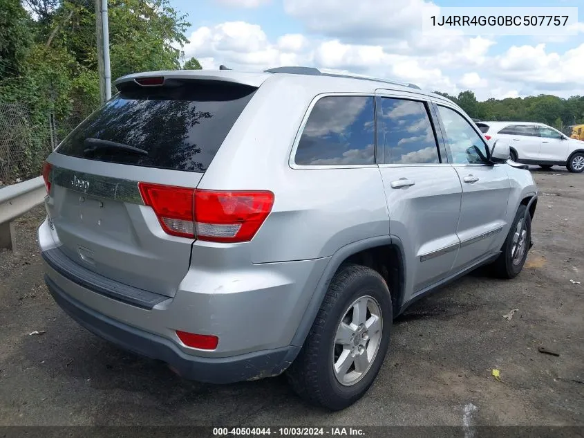 2011 Jeep Grand Cherokee Laredo VIN: 1J4RR4GG0BC507757 Lot: 40504044