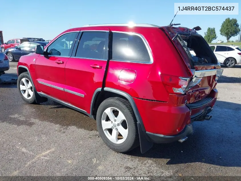 2011 Jeep Grand Cherokee Laredo VIN: 1J4RR4GT2BC574437 Lot: 40509354