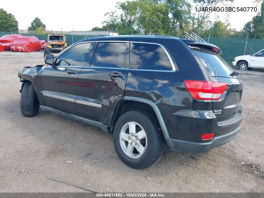 1J4RR4GG3BC540770 2011 Jeep Grand Cherokee Laredo