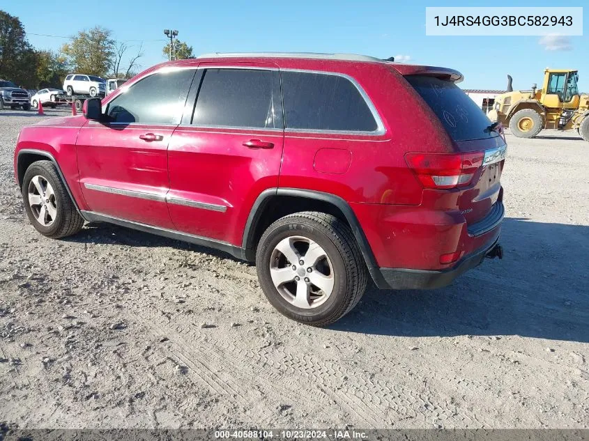 2011 Jeep Grand Cherokee Laredo VIN: 1J4RS4GG3BC582943 Lot: 40588104