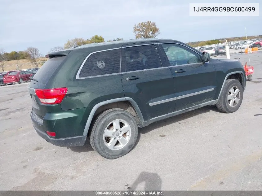 2011 Jeep Grand Cherokee Laredo VIN: 1J4RR4GG9BC600499 Lot: 40588528