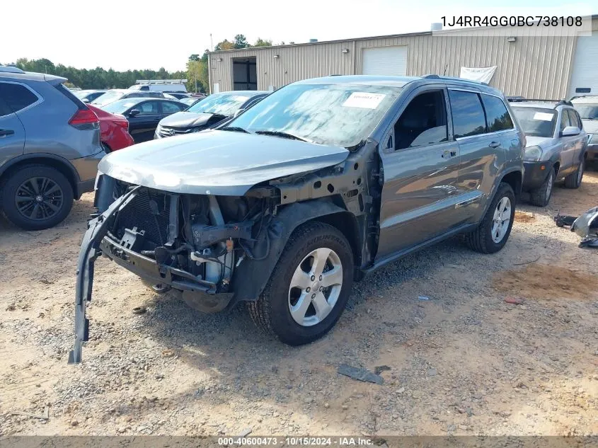 2011 Jeep Grand Cherokee Laredo VIN: 1J4RR4GG0BC738108 Lot: 40600473