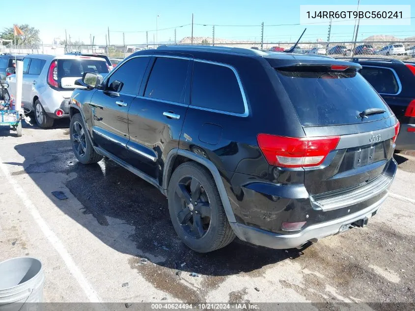 2011 Jeep Grand Cherokee Overland VIN: 1J4RR6GT9BC560241 Lot: 40624494