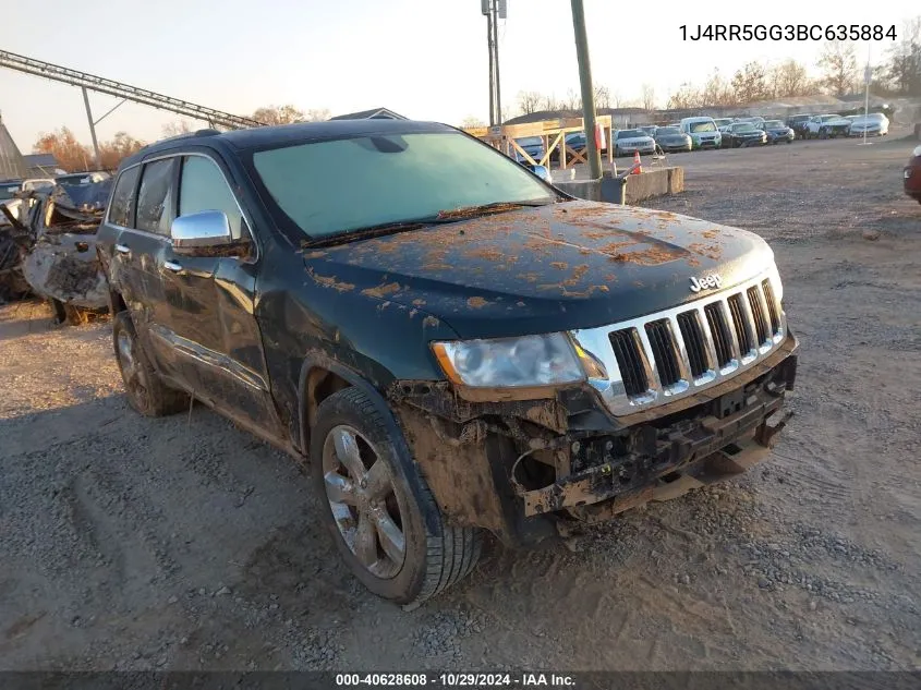 2011 Jeep Grand Cherokee Limited VIN: 1J4RR5GG3BC635884 Lot: 40628608