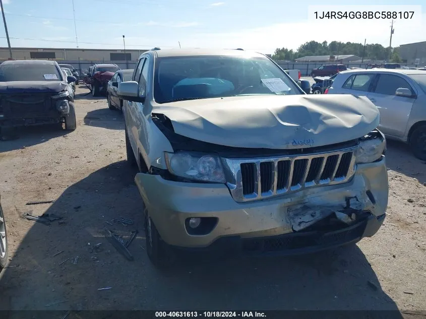 2011 Jeep Grand Cherokee Laredo VIN: 1J4RS4GG8BC588107 Lot: 40631613