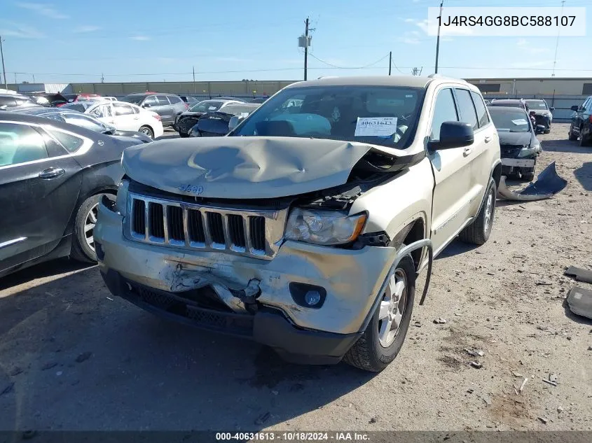 2011 Jeep Grand Cherokee Laredo VIN: 1J4RS4GG8BC588107 Lot: 40631613