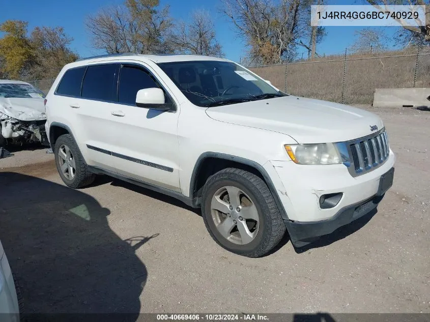 2011 Jeep Grand Cherokee Laredo VIN: 1J4RR4GG6BC740929 Lot: 40669406