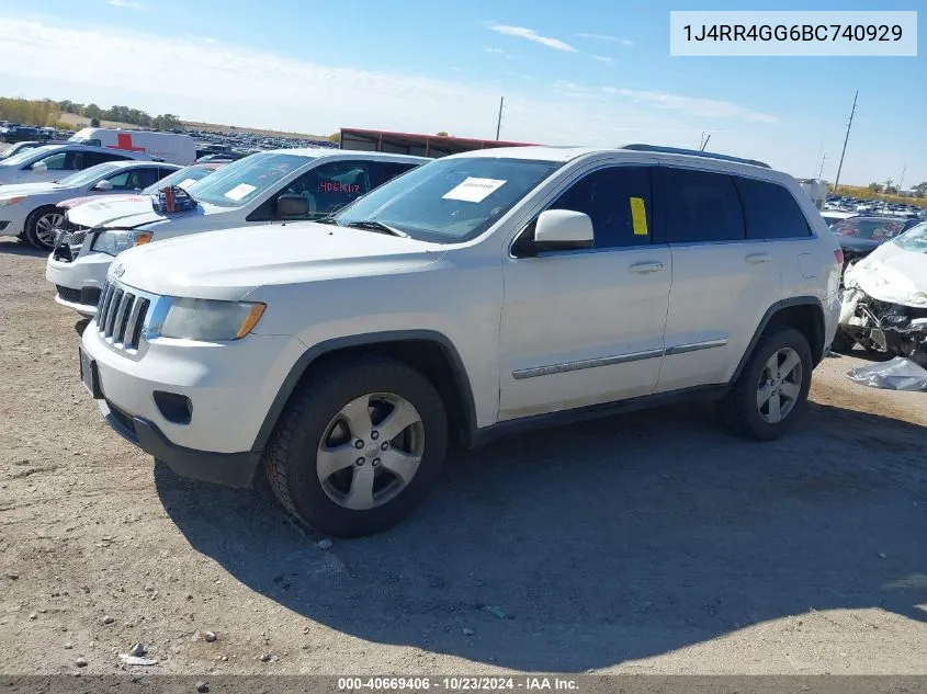 2011 Jeep Grand Cherokee Laredo VIN: 1J4RR4GG6BC740929 Lot: 40669406