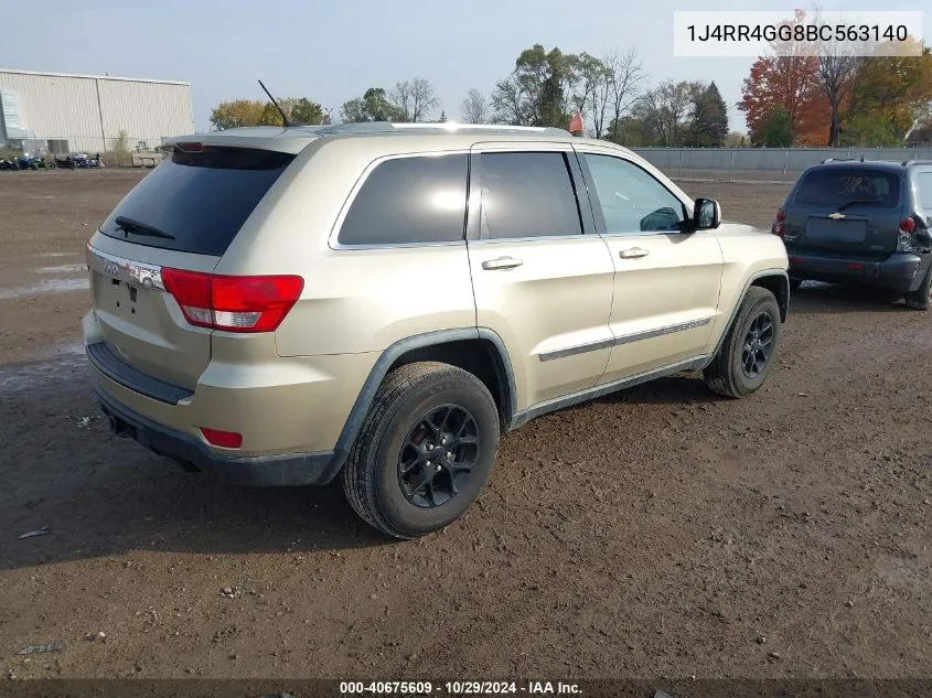 2011 Jeep Grand Cherokee Laredo VIN: 1J4RR4GG8BC563140 Lot: 40675609