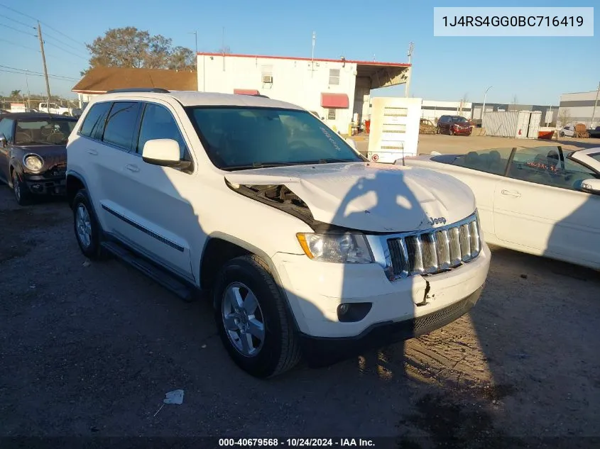 2011 Jeep Grand Cherokee Laredo VIN: 1J4RS4GG0BC716419 Lot: 40679568