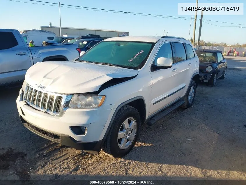 1J4RS4GG0BC716419 2011 Jeep Grand Cherokee Laredo